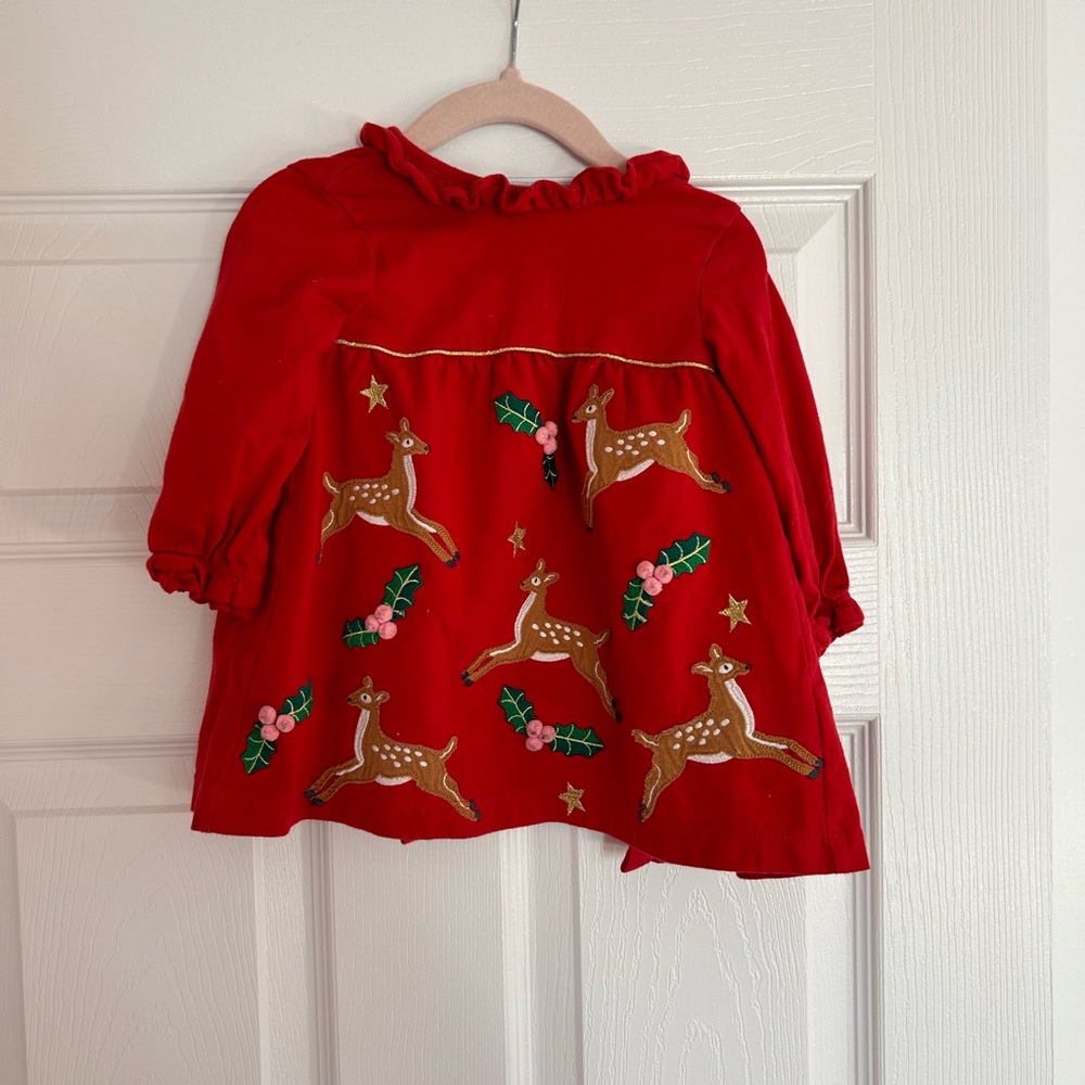 Boden baby girl Christmas dress 6-9 months